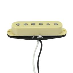 Fleor-captador de guitarra elétrica vintage, captador amarelo com single coil, alnico 5, 52mm - Image 1