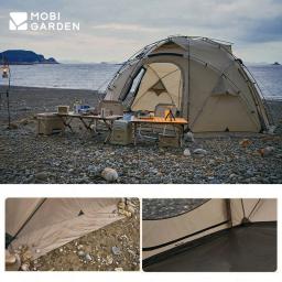 MOBI JARDIM-Barraca de Nylon para Camping, Tenda Esférica, Espaço Grande, Impermeável Espessada com Boca de Chaminé, Exterior, 160 cm, 185 cm, 245cm - Image 4