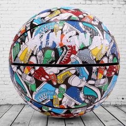 Bola de basquete antiderrapante para adultos, bola de rua, resistente ao desgaste, treinamento interno e externo, alta insuflável, tamanho oficial 7 - Image 1
