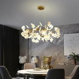 Modern Nordic Ginkgo Branch Folha Pingente LED Teto Lustre, Sala de estar, Sala de jantar, Home Decor, Iluminação interior, G9 - Image 6