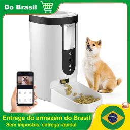 Newpet 4L alimentador automático para gatos tigela automática inteligente para animais de estimação APP com câmera Controle remoto Tigelas grandes para cães dispensador de alimentos para gatos - Image 1