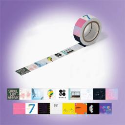 Kpop Fitas Adesivos para Scrapbooking Diário e Livro, Adesivo Taekook, Layovers DOURADO, Dia D Astronautas MUSE, Álbum Decorativo - Image 4