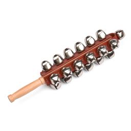Mão jingle sinos mão trenó sinos agitador de madeira jingle sinos vara instrumento de percussão musical sinos para instrumentos musicais - Image 5