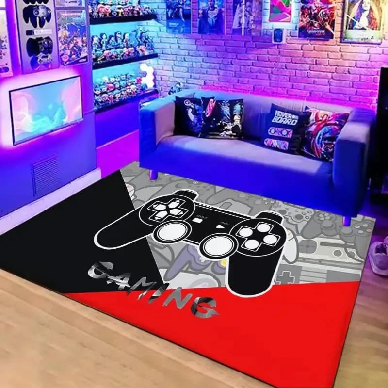 Tapete de área grande antiderrapante para controlador de jogador, gamepad padrão, tapete macio, quarto de jogo, decoração de casa - Image 1
