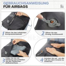 Easyjet saco de cabine 45x36x20 mochila de viagem grande mochila para portátil, mochila de vácuo bagagem de mão com sistema de vácuo mochila airbag - Image 3