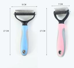 Cão de estimação gato depilação pente desmancha aparador de depilação escova grooming ferramenta para cabelo longo encaracolado cão de estimação produtos - Image 6