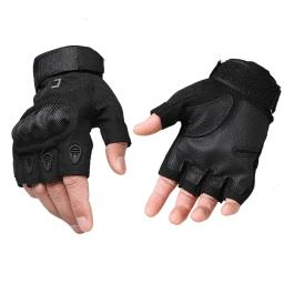 Luvas táticas de meio dedo para homens, equipamento protetor, paintball, airsoft, tiro, combate, antiderrapante, bicicleta, dedo cheio - Image 4