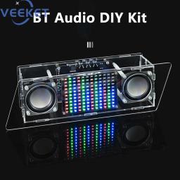 Kit de Áudio Bluetooth LED para Aprendizagem, Espectro do Projeto, USB, Amplificador Eletrônico, Alto-falante Estéreo Doméstico, Kit DIY para Inclinar-se - Image 1