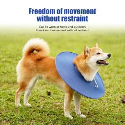 Colar de recuperação de cão respirável ajustável, após a cirurgia, cirurgia anti-mordida, lamber, ferida, pequenos e grandes cães acessórios - Image 6