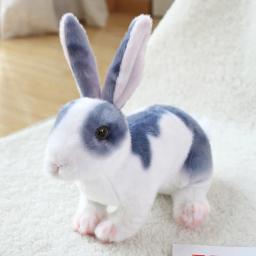 Brinquedo de pelúcia realista coelho Kawaii para crianças, animal realista, boneca de pelúcia, brinde de aniversário, decoração do quarto, 3 cores - Image 2