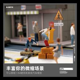 Diorama Figuras em Miniatura, Cenas em Miniatura na Garagem, Brinquedos Artesanais DIY, Figuras Anime Colecionáveis, Minifigures Model Kit, Escala 1:64 - Image 5