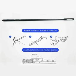 14 Polegada kit de haste de limpeza de flauta de plástico cotonete vara de limpeza piccolo limpeza com pano de limpeza instrumentos acessórios - Image 6