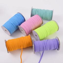 Coloridas bandas elásticas planas, alta corda elástica, elástico, fita do Spandex, costura Trim, cinto banda, acessório do vestuário, 5Y, 3mm, 6mm - Image 3