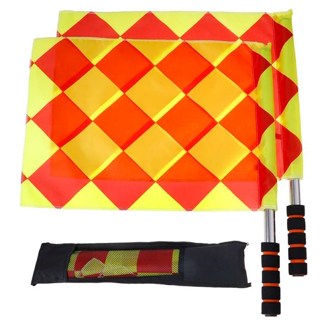 Bandeiras de Árbitro para Futebol com Saco - Equipamento Profissional para Linemen e Jogadores