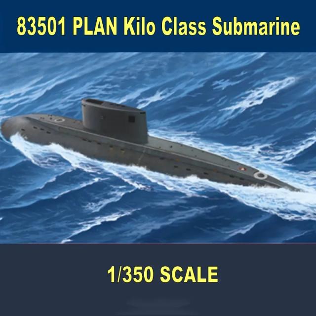 Modelo de Navio de Guerra Submarino Kilo Classe em Escala 1:350 para Colecionadores e Entusiastas DIY de Guerra