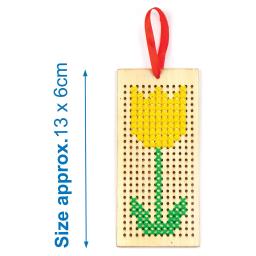 Conjunto De Marcador De Bordado Cruz De Madeira, Estrela Pendurada, Artesanal, Pintura Infantil, Artesanato De Natal, DIY - Image 5