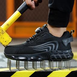 Sapatos de segurança de trabalho homens botas mulheres biqueira de aço esporte snekers à prova de punctura à prova de acidente luz resistente ao desgaste qualidade industrial - Image 4