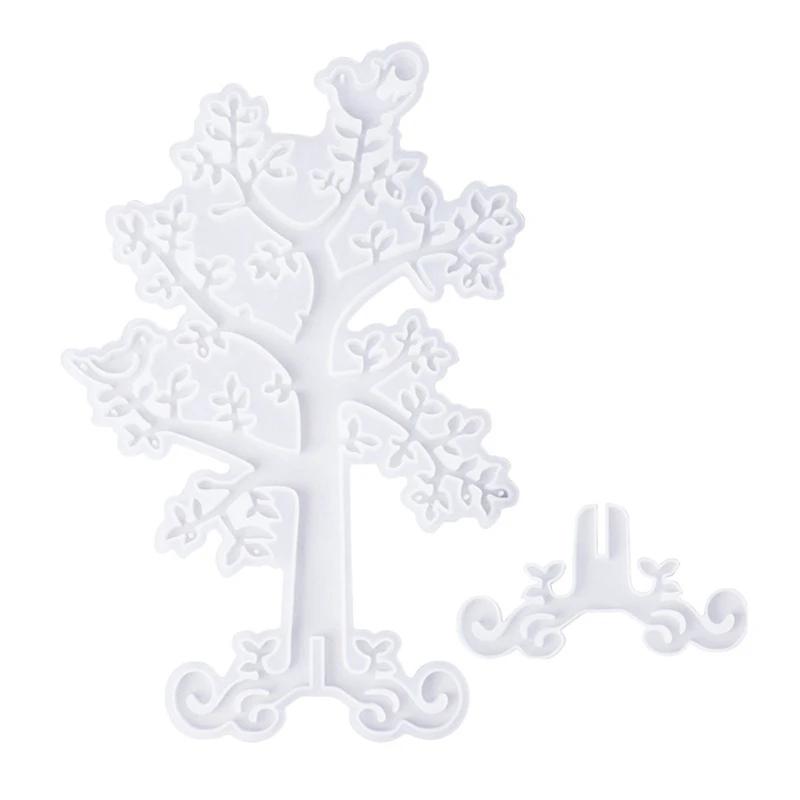 Molde de resina epóxi para árvore de joias, molde de silicone, cabide para galho, suporte para exibição, organizador de faça - Image 1