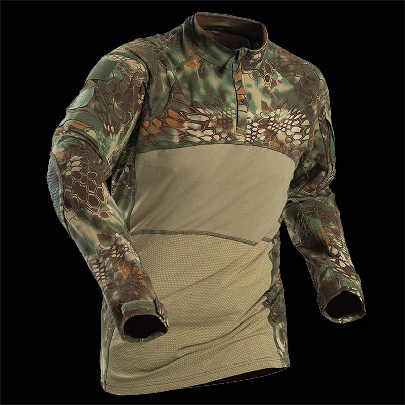 Me- camisa de caça camuflagem do exército, uniforme militar tipo ii para treinamento, air, paint, equipamento tático - Image 1