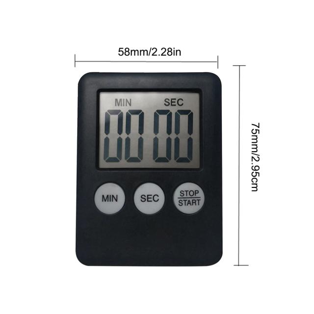 Cronômetro Digital Portátil e Multifuncional com Display LCD e Imã para Esportes, Exercícios e Cozinha