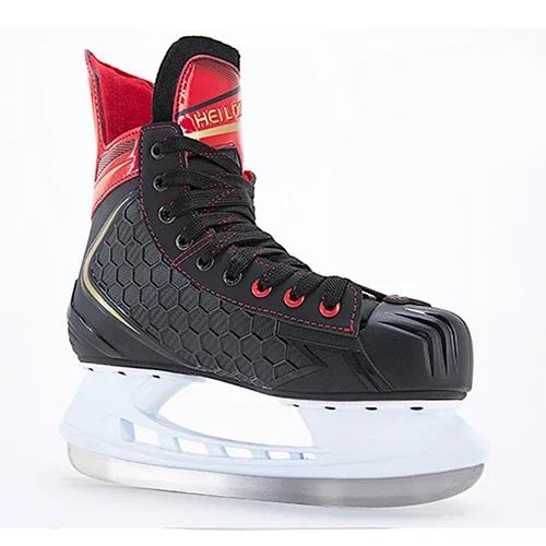 Sapatos de Hóquei no Gelo para Iniciantes: Patins Profissionais PU Térmicos com Lâmina de Gelo para Crianças e Adultos, Tam. EU28-45