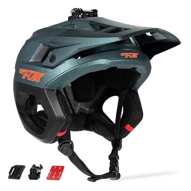 BATFOX Capacete Mountain Bike 3/4 Masculino Ciclismo Enduro 6 Cores