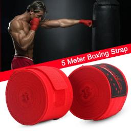 Envoltórios elásticos de boxe, bandagem de mãos muay thai, respirável, tiras de guarda para fitness, treinamento físico, 5m, 1-5 par - Image 2