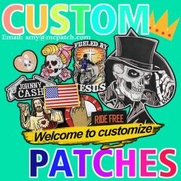 Remendos bordados personalizados, adesivos com logotipo personalizado do seu próprio design, tecido, costura, ferro em gancho e laço, nome, apliques de marca, faça você mesmo - Image 1