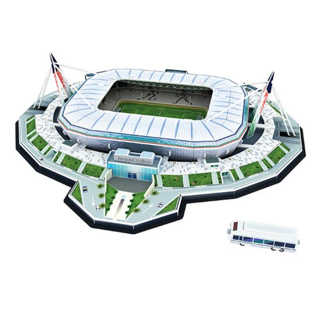 Modelo de Campo de Futebol 3D para Montagem DIY - Quebra-Cabeça de Estádio para Presentear Crianças e Adultos