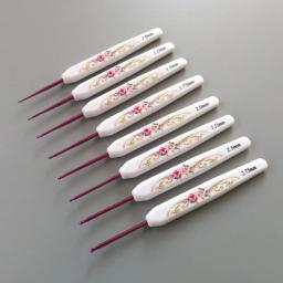 16 pçs kit de gancho de crochê de alumínio saco de armazenamento de impressão tecelagem agulhas de tricô conjunto diy artes artesanato ferramentas de costura suprimentos de crochê - Image 4