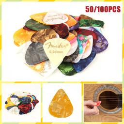 Escolhas acústicas suaves elétricas, celulóide de palheta, acessórios de guitarra, 0,46mm, 0,71mm, 0,81mm, 0,96mm, 50 Pcs, 100 Pcs, Novo - Image 1