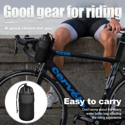 Sacos de bicicleta titular garrafa ciclismo garrafa de água transportadora bolsa chaleira isolada mtb estrada guiador saco acessórios ciclismo - Image 2