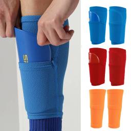 Protetor de caneleira para adultos, futebol e futebol, meias adolescentes com bolso, escudos profissionais, mangas para legging, 1 par - Image 1
