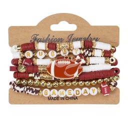 Pulseira elástica empilhável Rugby Ball, Match Day Pendant - Image 1