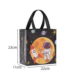 Sacola de compras reutilizável, tecido não tecido, série astronauta, sacos de presente para crianças, armazenamento de brinquedos, eco, dobrável - Image 6