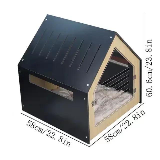 Casa Moderna para Cães e Gatos: Canil de Madeira com Colchão e Porta Acrílica, a Mobília Ideal para Seus Animais em 2023