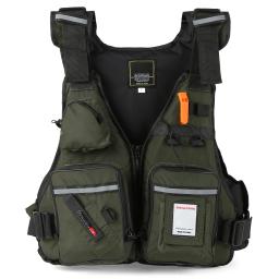 Colete flutuante multi bolsos com suporte de garrafa de água, jaqueta pesca com mosca, colete salva-vidas, caiaque, vela, passeios de barco, esportes aquáticos - Image 1