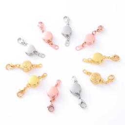 Fechos magnéticos para joias, fecho de lagosta para pulseiras e colares, conectores de duas cabeças, acessório de bricolage, 10x33mm, 4 pares - Image 5