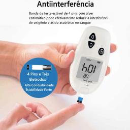 Sinocare Safe-Accu Medidor de Glicose no Sangue, Kit Glucometer, Tester Diabetes, Monitor de Açúcar Médico, 50 ou 100 tiras - Image 2