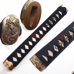 Tsuka bronze espada montagem para Samurai Katana, Fuchi Kashira Menuki, Real espada japonesa, alta qualidade, novo - Image 1