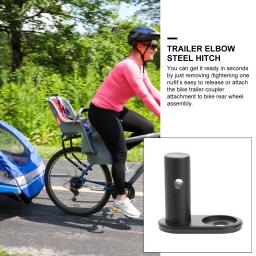 Engate de aço para reboque de bicicleta, assentos infantis, reboque, carrinho, trailer, acoplador, acoplador angular, roda traseira de bicicleta - Image 5