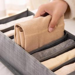 Organizadores de armazenamento dobrável, caixas divisórias para jeans, meias, sutiã, roupeiro, roupas, roupas íntimas, gaveta, conjuntos de armários - Image 6