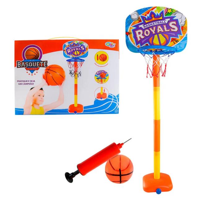 Cesta de Basquete Completa com Tabela, Bola e Bomba Inclusas
