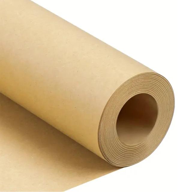 Rolo de Papel Kraft Marrom de 10m para Artesanato, Embalagem de Presentes e Flores - Ecológico e Biodegradável