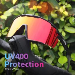Kapvoe dourado fotocromático ciclismo óculos de sol para homem correndo esportes ao ar livre bicicleta mtb óculos - Image 1
