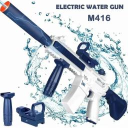 Arma De Água Elétrica Totalmente Automática, Brinquedo De Tiro, Praia De Entretenimento Ao Ar Livre, Crianças E Presentes Para Adultos, M416 - Image 1