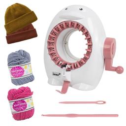 Conjunto de máquina de tricô inteligente rotativa, 22 agulhas, faça você mesmo, ferramenta de tear para adultos e crianças, perfeito para lenços, chapéus, meias e artesanato - Image 6