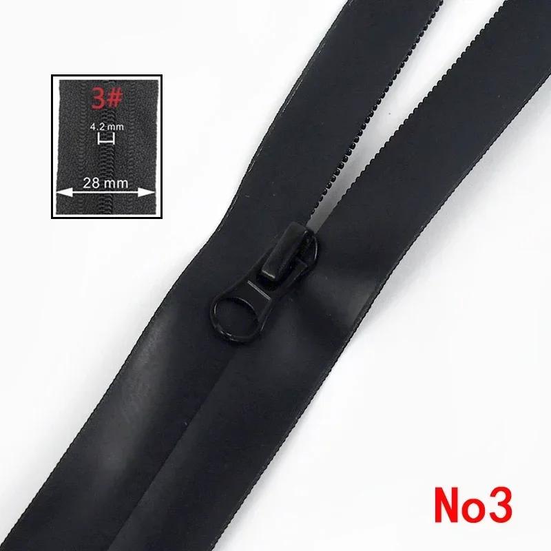 Zíperes de Nylon invisíveis para Costura, Zíperes Pretos, Sliders para Saco, Casacos, Zips Puxa, Kit de Reparação DIY, Fitas Impermeáveis, 1 m, 2 m, 3m, 3m, 5 #, #8, #10 - Image 1