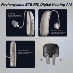 IncenSonic Aparelhos auditivos OTC auto-ajustáveis, perda auditiva leve a moderada, aparelho auditivo Bluetooth com suporte de ruído de ajuste invisível - Image 5