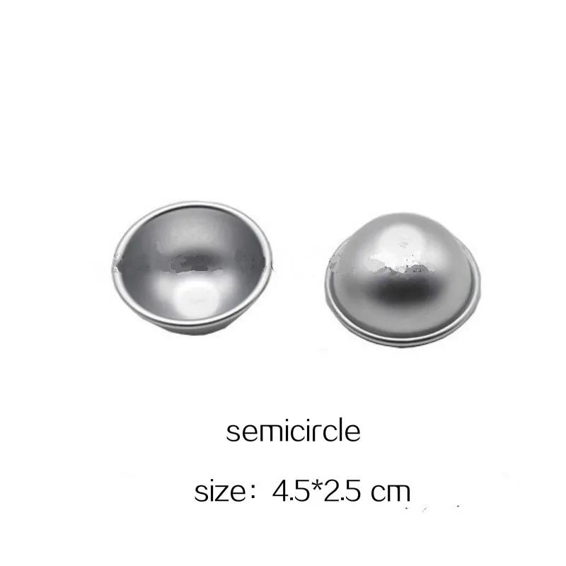 Rodada liga de alumínio banho bomba Moldes, ferramenta DIY, sal bola, artesanato caseiro, semicírculo esfera, metal banho ferramenta, 2pcs por conjunto - Image 1